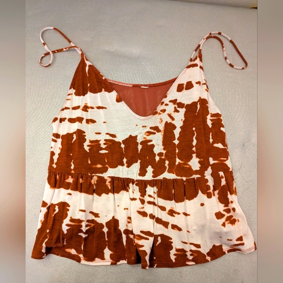 ALO Brown and White Tank with Mesh Back Women's Size Medium - Picture 5 of 9